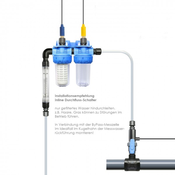 GTFS-7P - Inline Durchfluss-Schalter - G1/2" - 250V AC 1A