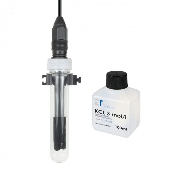 Köcher und Kalibrierhilfe 100ml Kaliumchlorid